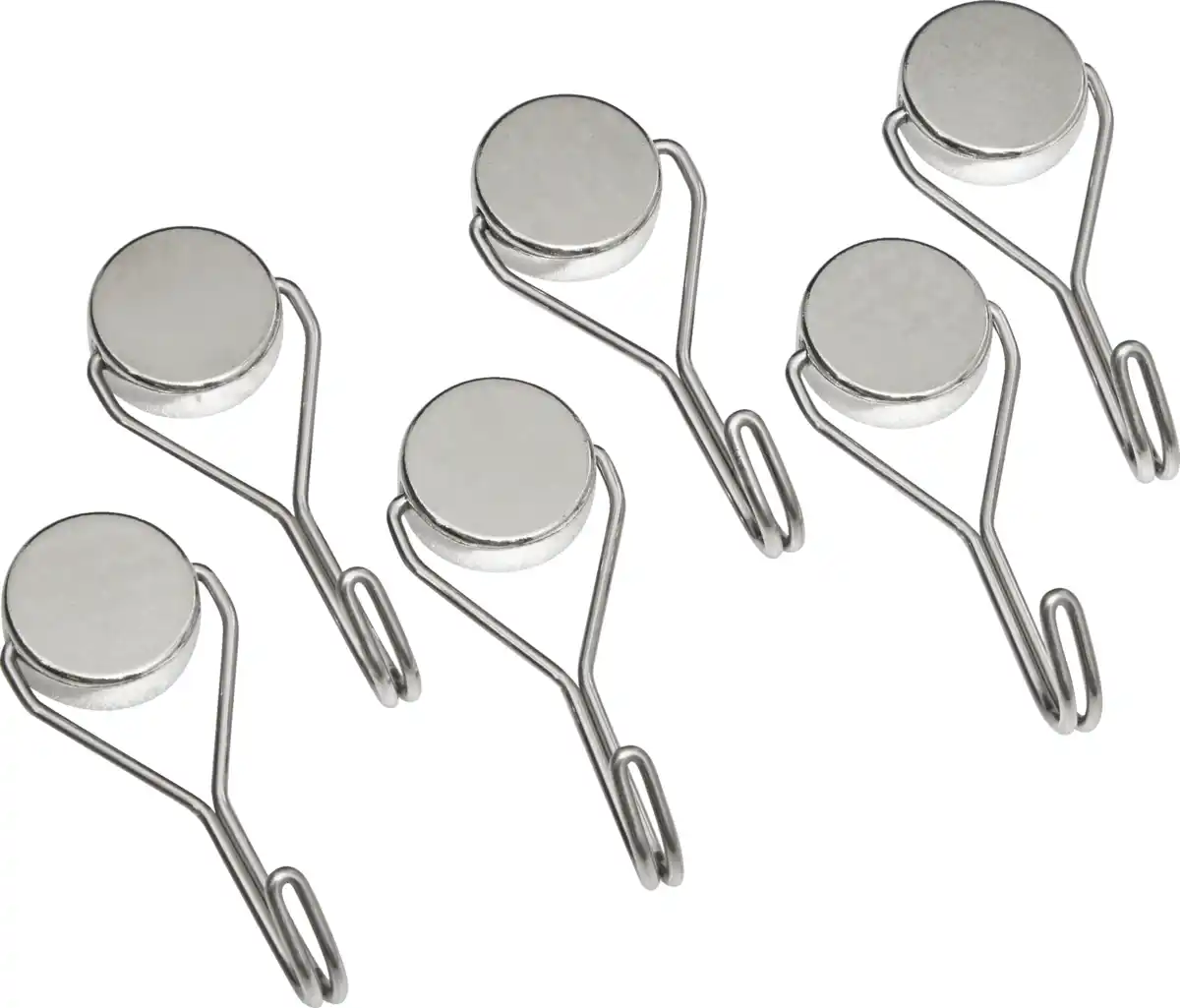 Bild 2 von IDEENWELT Magnethaken, Edelstahl, 6er-Set