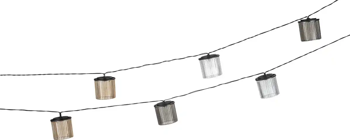 Bild 3 von IDEENWELT Solar-Lichterkette Zylinder mit Rillen
