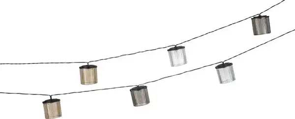 Bild 3 von IDEENWELT Solar-Lichterkette Zylinder mit Rillen