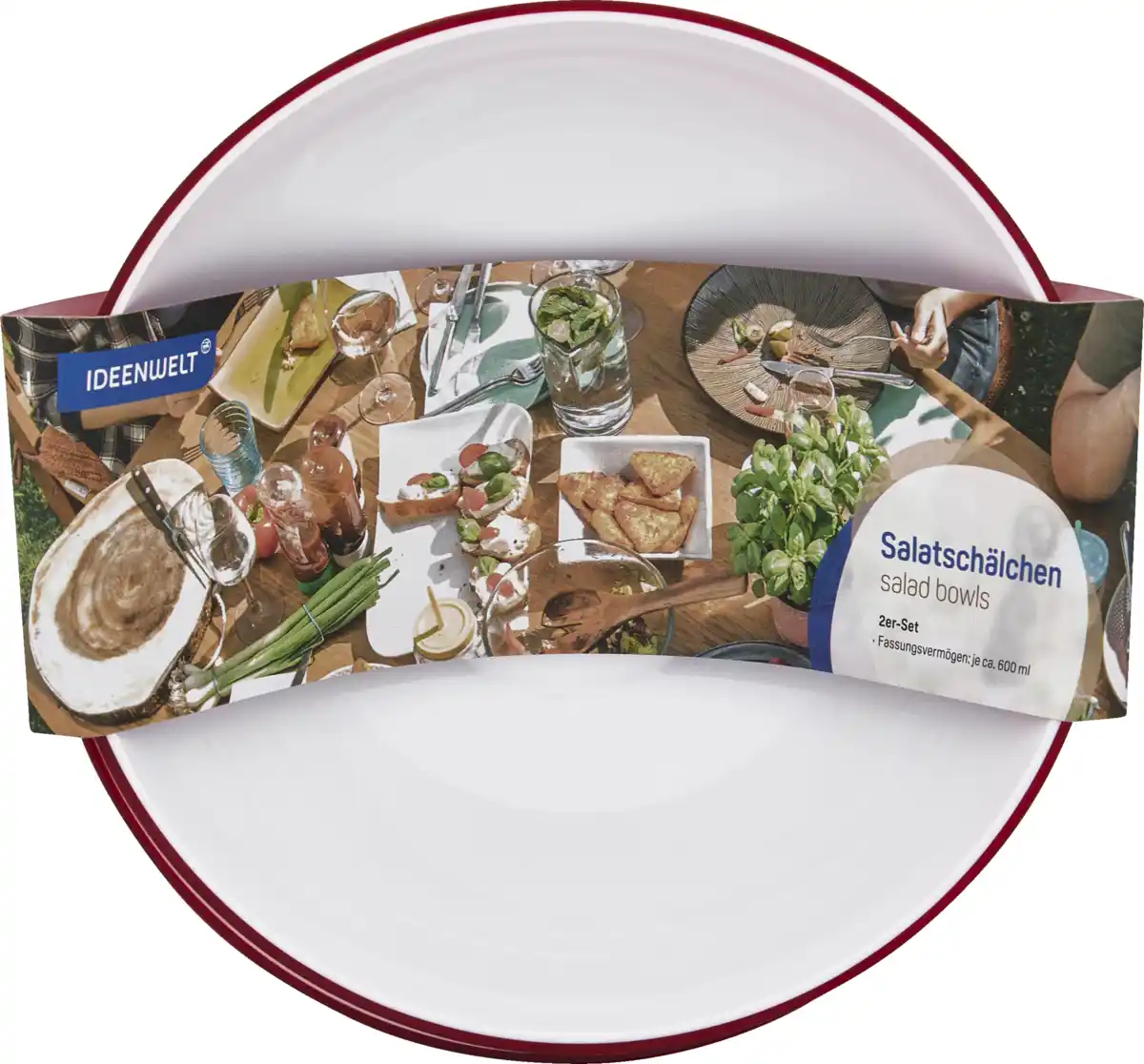 Bild 1 von IDEENWELT Salatschälchen, rot, 2er-Set