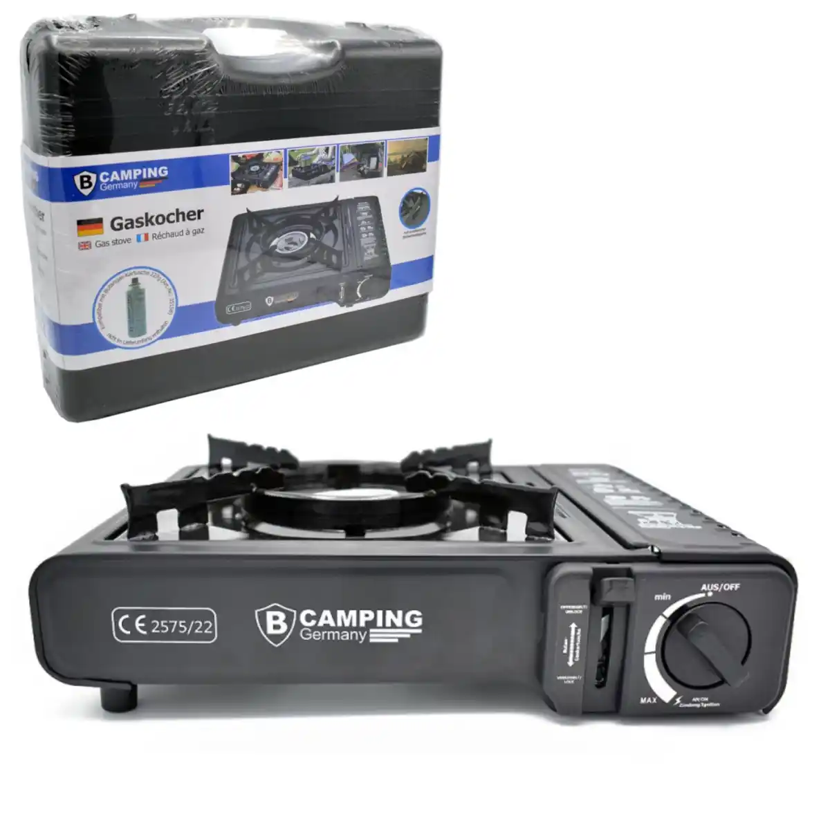 Bild 1 von Gaskocher Camping im Koffer schwarz