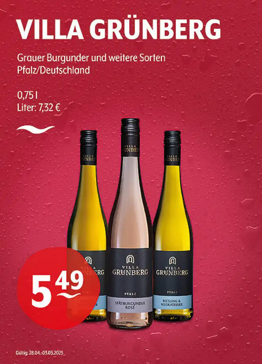 Bild 1 von VILLA GRÜNBERG Grauer Burgunder und weitere Sorten Pfalz/Deutschland