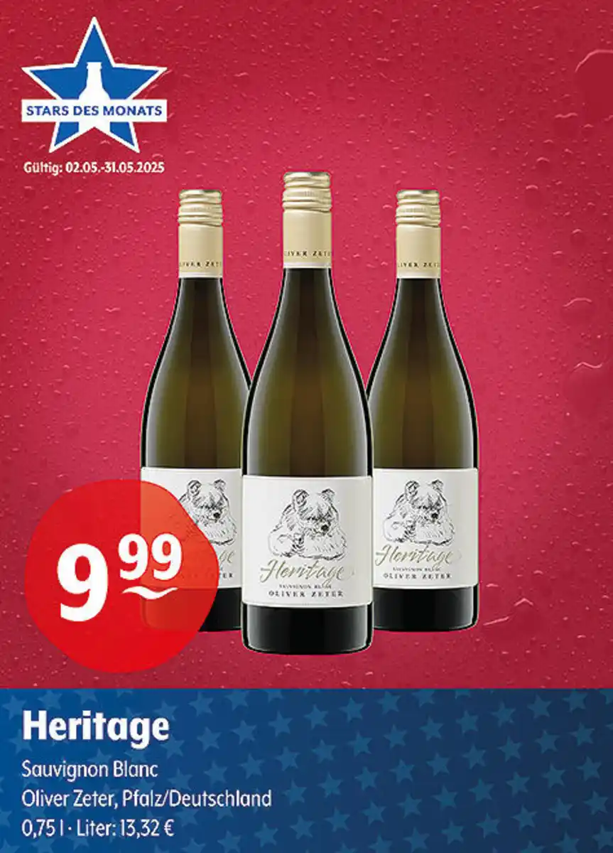Bild 1 von Heritage Sauvignon Blanc Oliver Zeter Pfalz/Deutschland