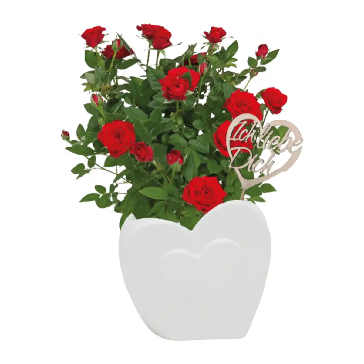 Bild 2 von GARDENLINE Rosen in Herzkeramik