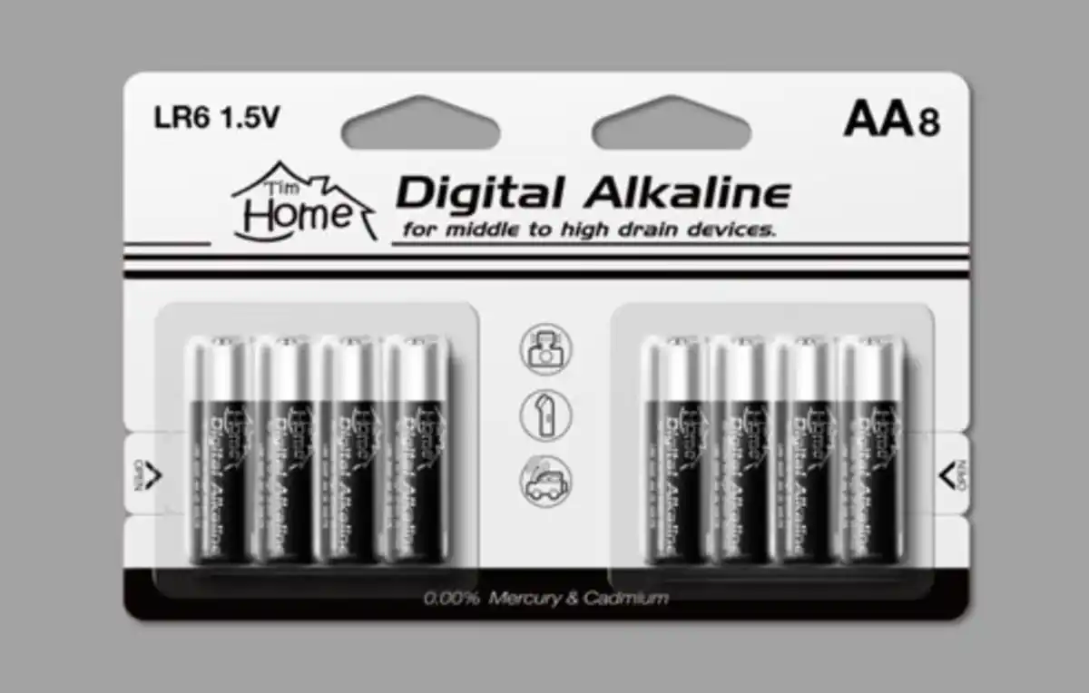 Bild 1 von Tim Home Alkaline Batterien AA 8St.2750 mAh