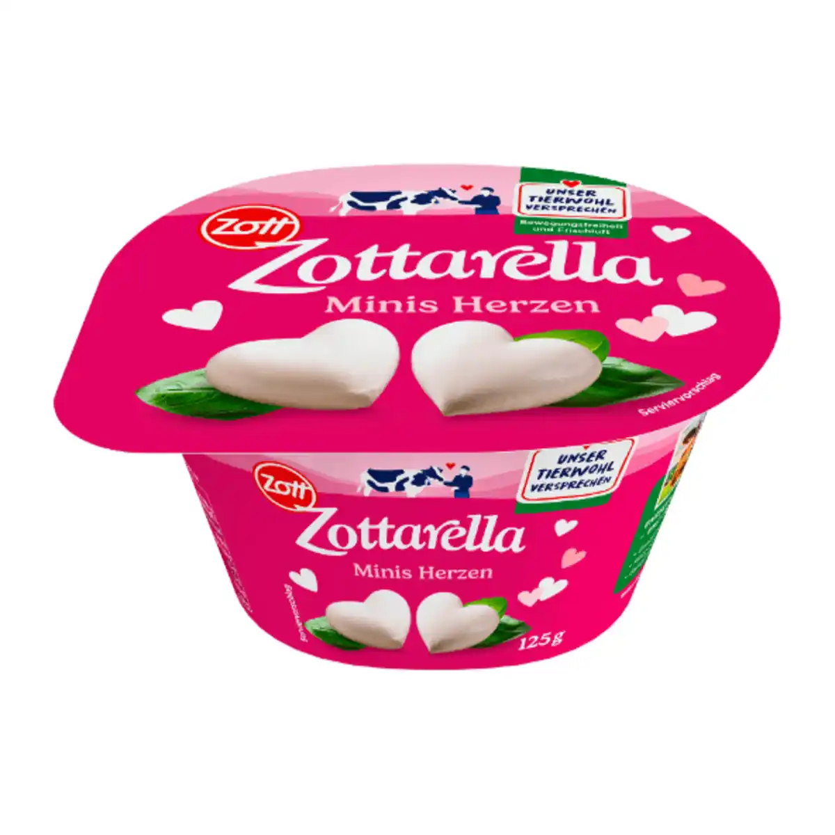 Bild 1 von ZOTT Mini Mozzarella Herzen 200g