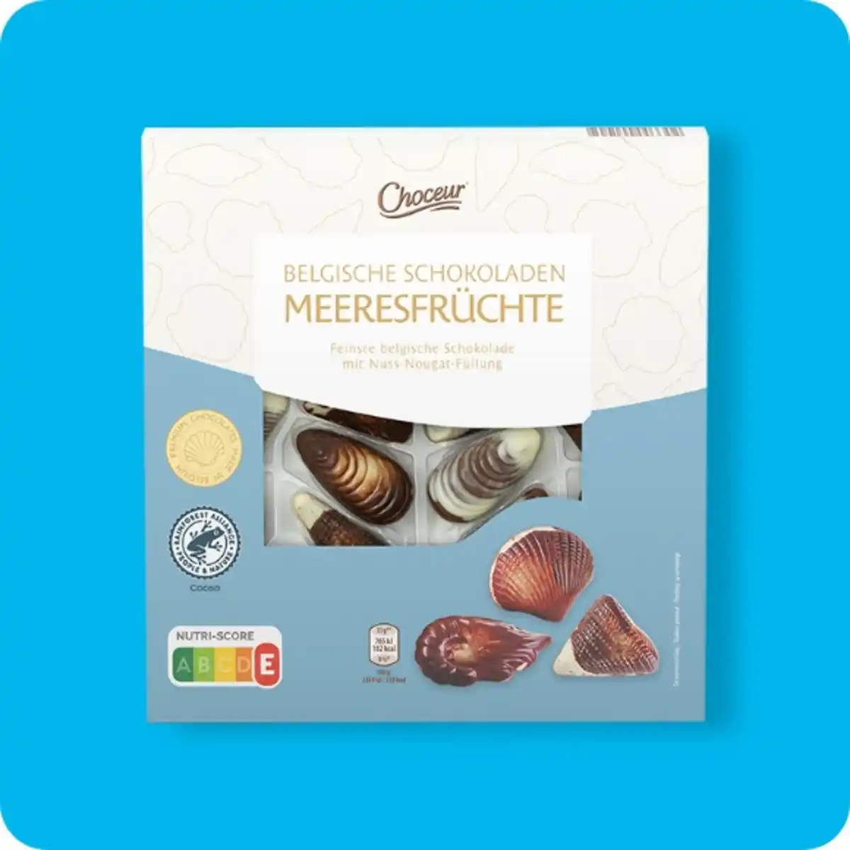 Bild 1 von CHOCEUR Belgische Schokoladen-Meeresfrüchte, Mit Nuss-Nougat-Füllung