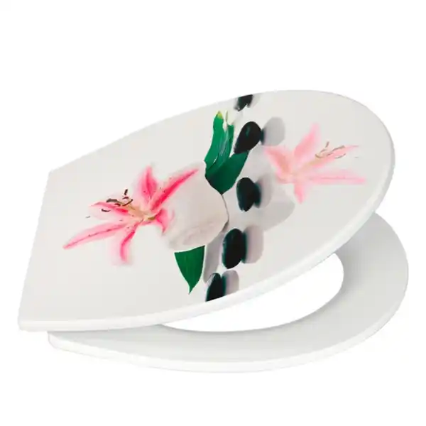 Bild 2 von WC-Sitz »Loki Flower«, Soft-Close, Thermoplast, weiß