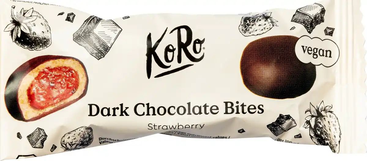 Bild 1 von KoRo Bio Dark Chocolate Bites Strawberry, 40 g