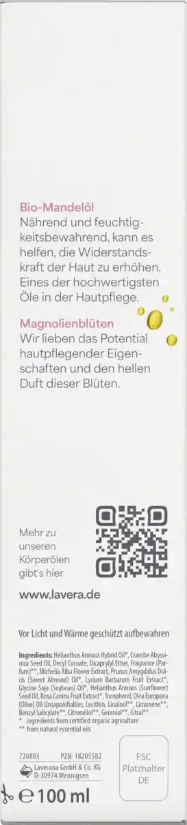 Bild 3 von lavera Verwöhnendes Körperöl, 100 ml