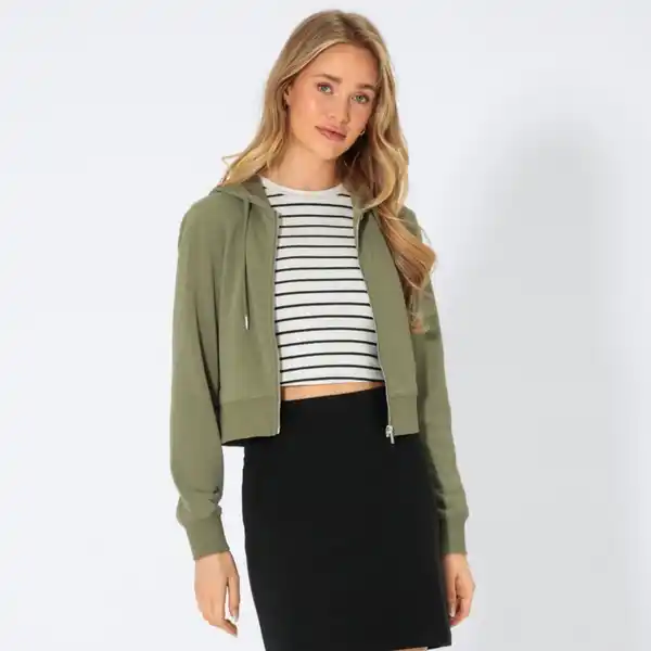 Bild 4 von Damen-Sweatjacke mit Kapuze