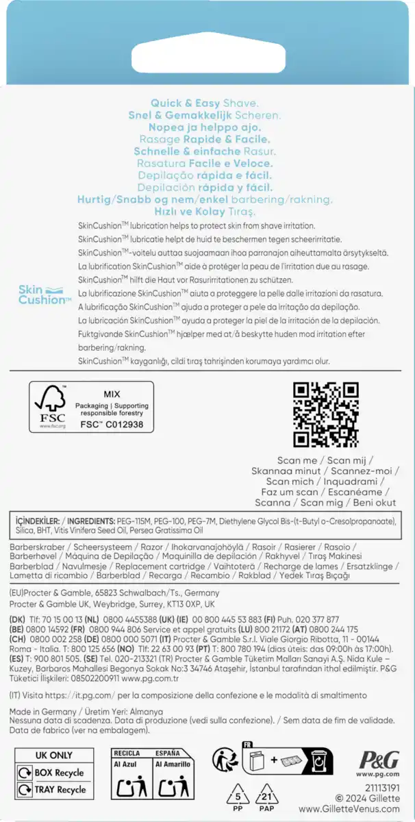 Bild 2 von Gillette Venus Rasierer Smooth mit 2 Klingen