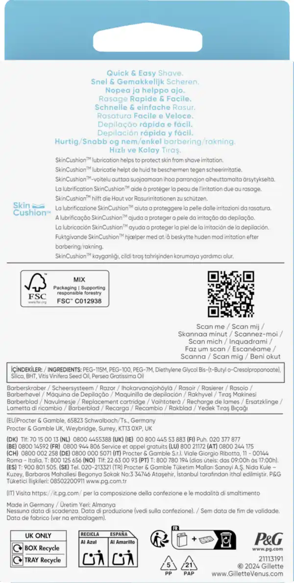 Bild 2 von Gillette Venus Rasierer Smooth mit 2 Klingen