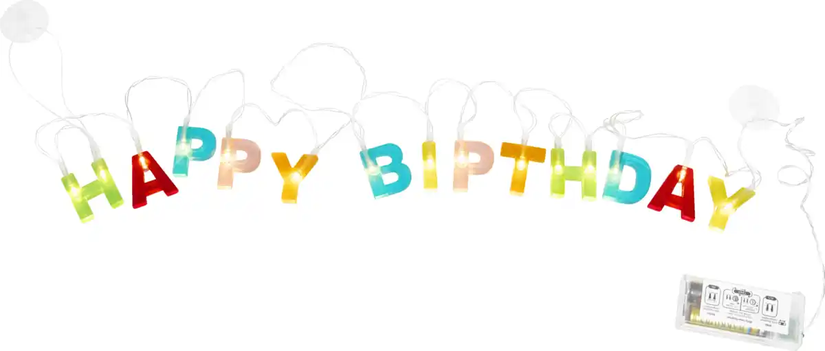 Bild 2 von DEKOWELT LED Lichterkette Happy Birthday