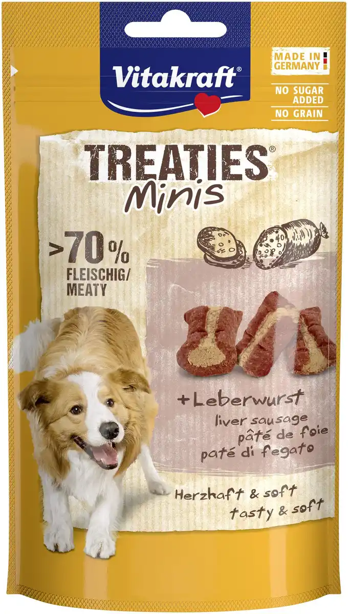 Bild 1 von Vitakraft Hundesnack Treaties Minis Leberwurst, 48 g