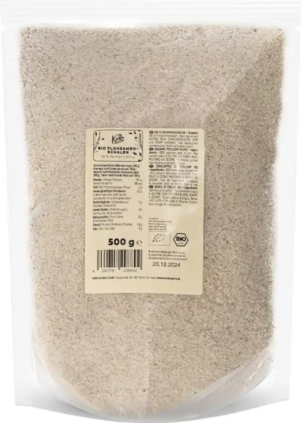 Bild 1 von KoRo Bio Flohsamenschalen 99 % Reinheit, 500 g