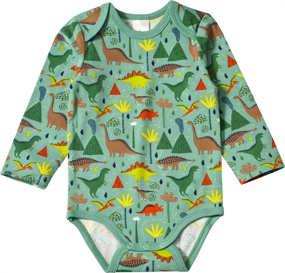 Bild 1 von ALANA Body Pro Climate Langarm mit Dino-Muster, grün, Gr. 74/80