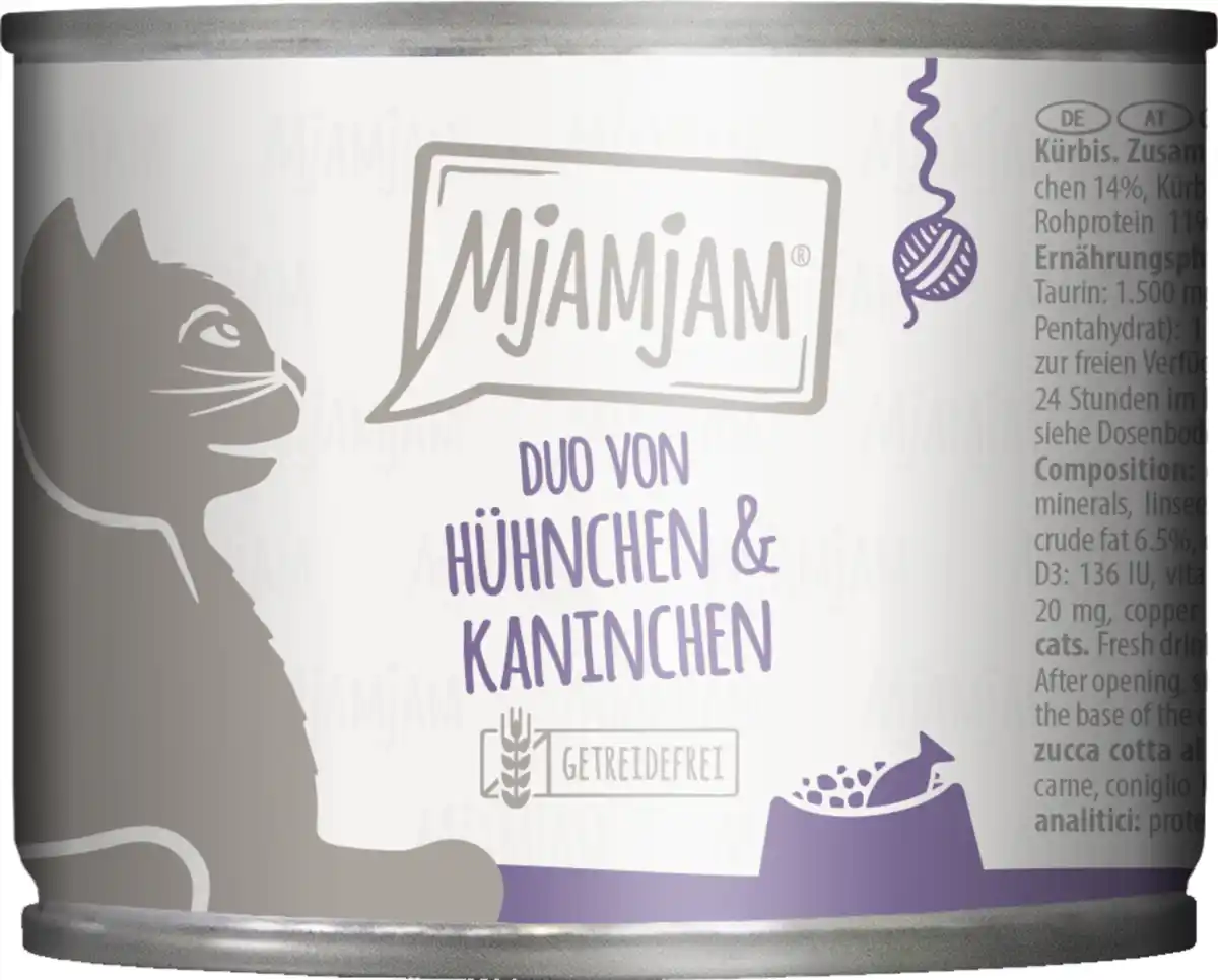 Bild 1 von MjAMjAM DUO von saftigem Hühnchen & Kaninchen an gedämpftem Kürbis, 200 g