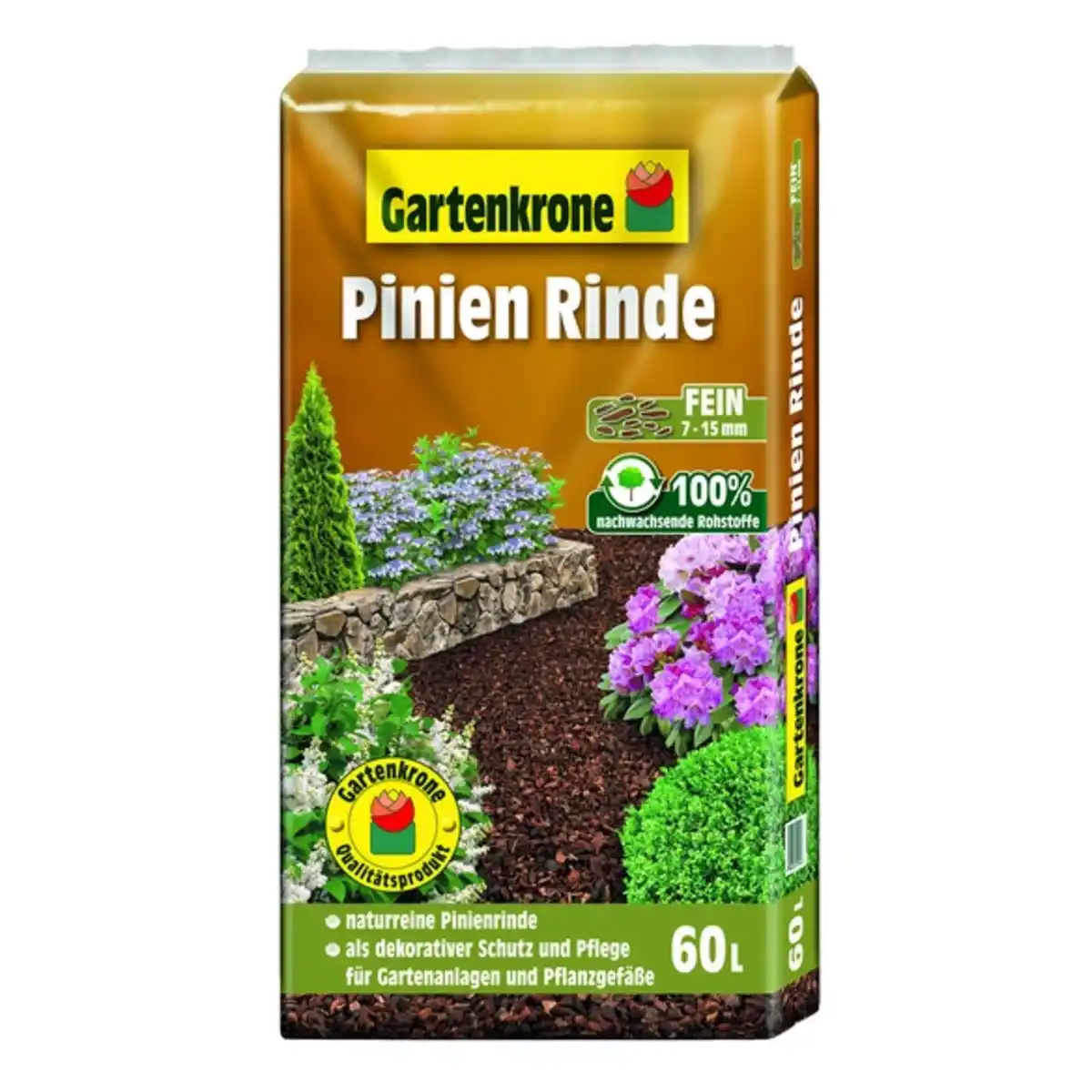 Bild 1 von Pinienrinde, 60 Liter, Körnung: 7 - 15 mm, fein, braun