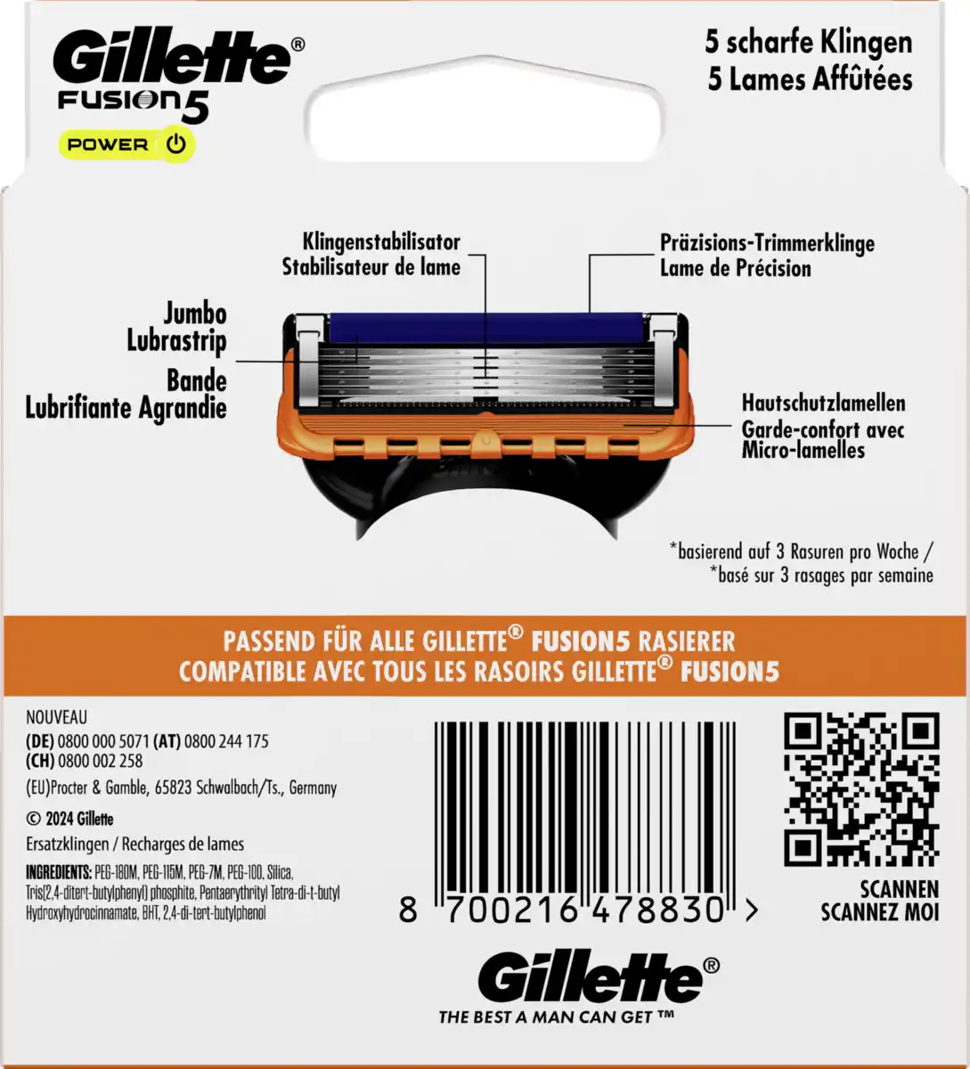 Bild 2 von Gillette Fusion5 Power Rasierklingen