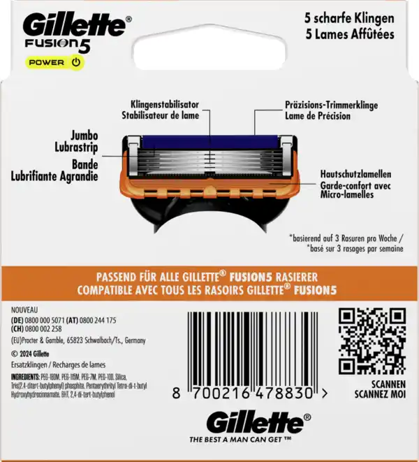 Bild 2 von Gillette Fusion5 Power Rasierklingen