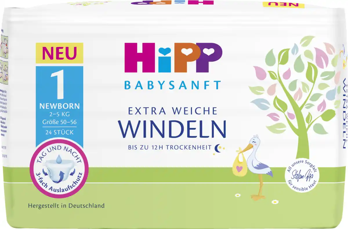 Bild 1 von HiPP Babysanft Windeln Newborn Größe 1 (2-5 kg)