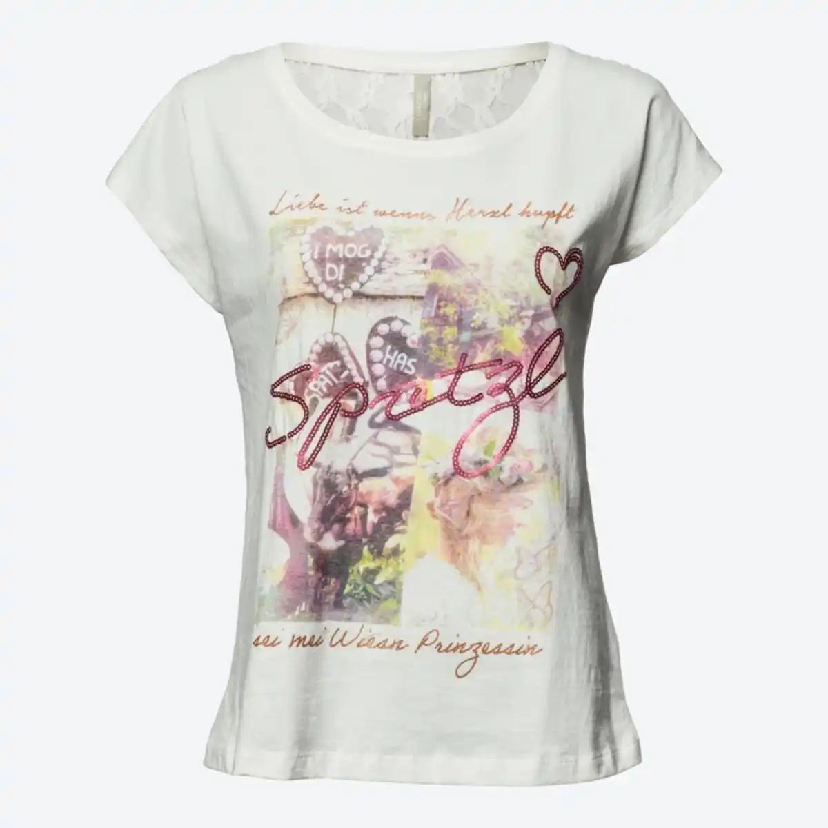 Bild 2 von Damen-Trachtenshirt mit Spitze am Rücken