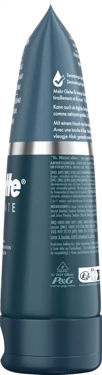 Bild 1 von Gillette 2in1 Intimate Rasier- und Duschcreme, 177 ml