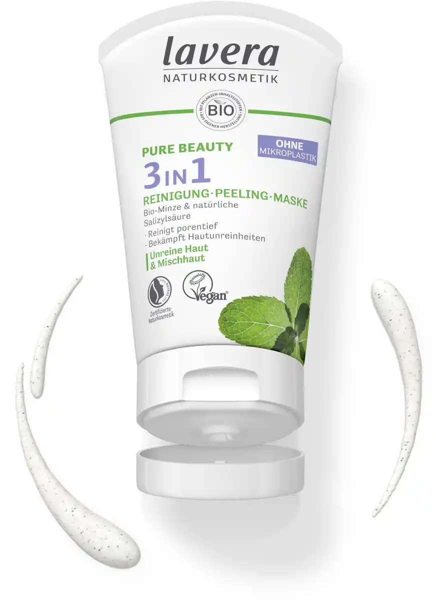 Bild 3 von lavera PURE BEAUTY 3in1 Reinigung - Peeling - Maske, 125 ml