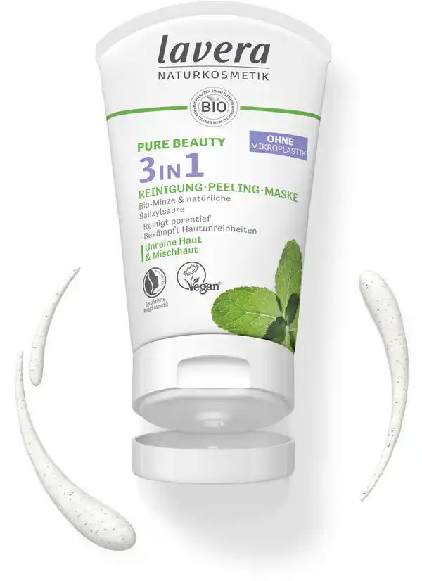 Bild 3 von lavera PURE BEAUTY 3in1 Reinigung - Peeling - Maske, 125 ml