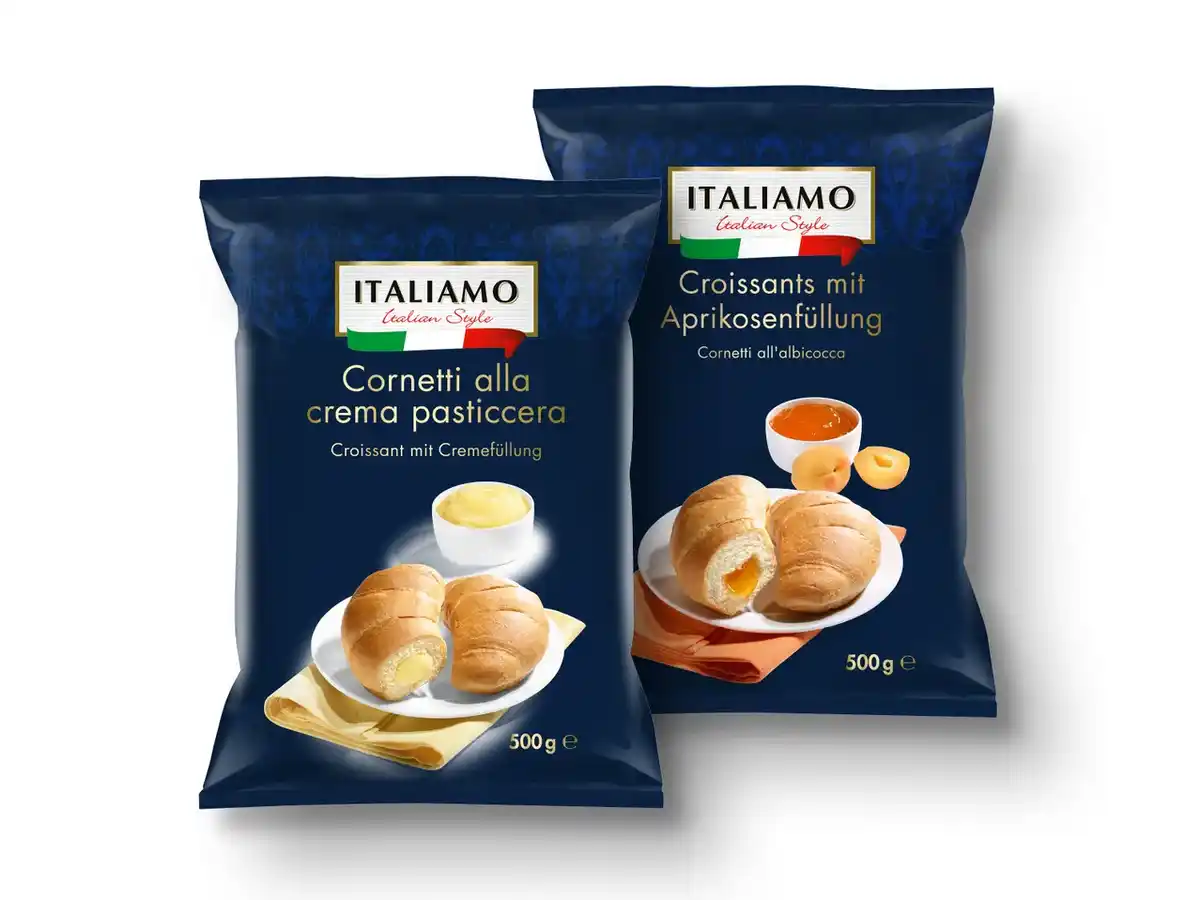 Bild 1 von Italiamo Cornetti Croissants mit Füllung,  500 g