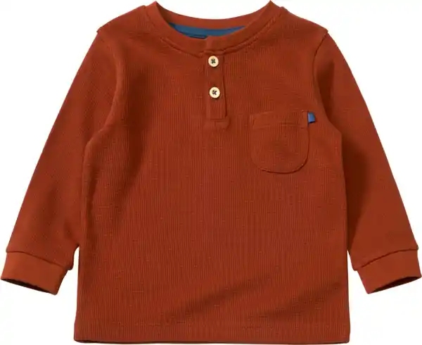 Bild 1 von ALANA Langarmshirt mit Waffel-Struktur, braun, Gr. 98