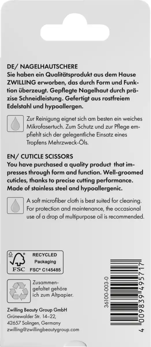 Bild 2 von basics by Zwilling Nagelhautschere