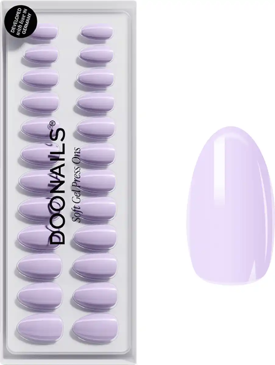 Bild 1 von Doonails Soft Gel Press Ons Short Almond Lavender Mist