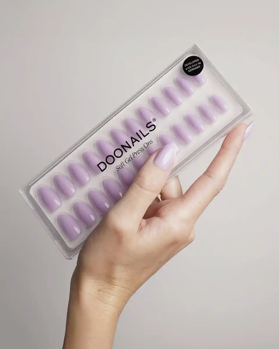 Bild 2 von Doonails Soft Gel Press Ons Short Almond Lavender Mist
