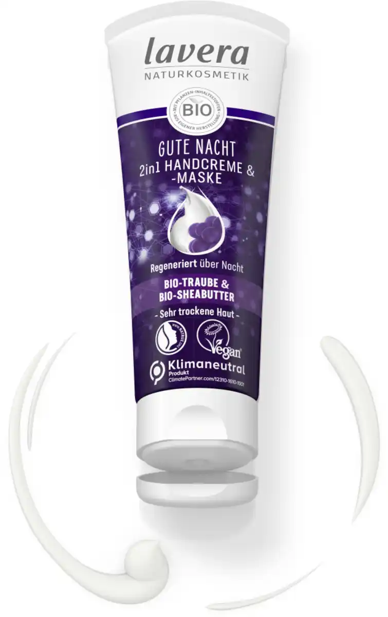 Bild 3 von lavera Gute Nacht 2in1 Handcreme & -maske, 75 ml