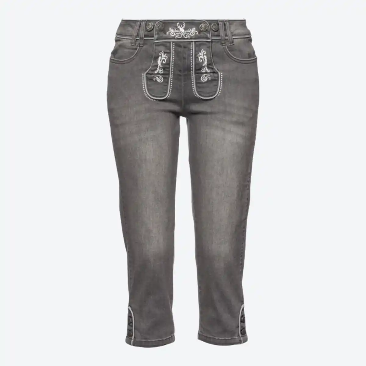 Bild 4 von Damen-Trachten-Capri-Jeans mit Stickerei