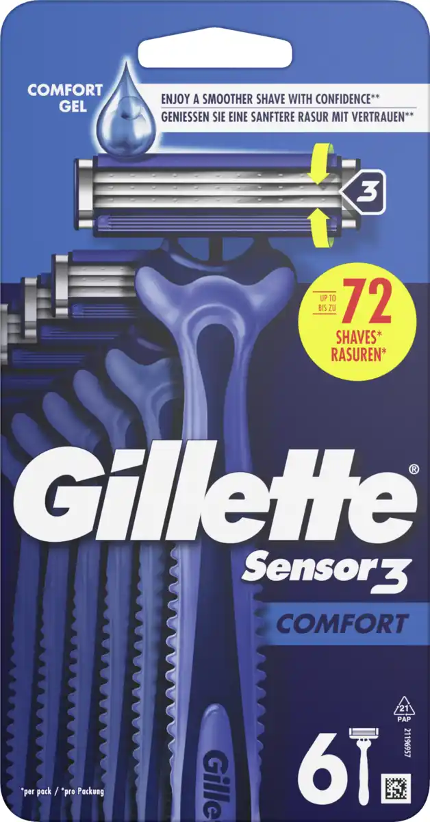 Bild 1 von Gillette Sensor3 Einwegrasierer