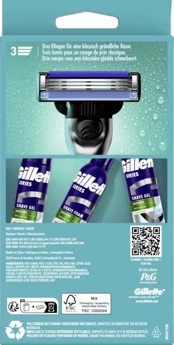 Bild 2 von Gillette MACH3 Rasierer mit einer Klinge