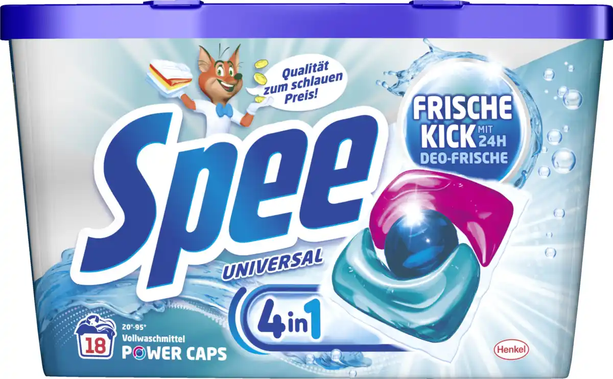 Bild 1 von Spee 4in1 Universalwaschmittel Power Caps Frische-Kick 18 WL