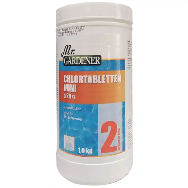 Bild 2 von Chlortabletten, Minigröße 20g/Stk., 1 kg, geeignet für Schwimmbäder