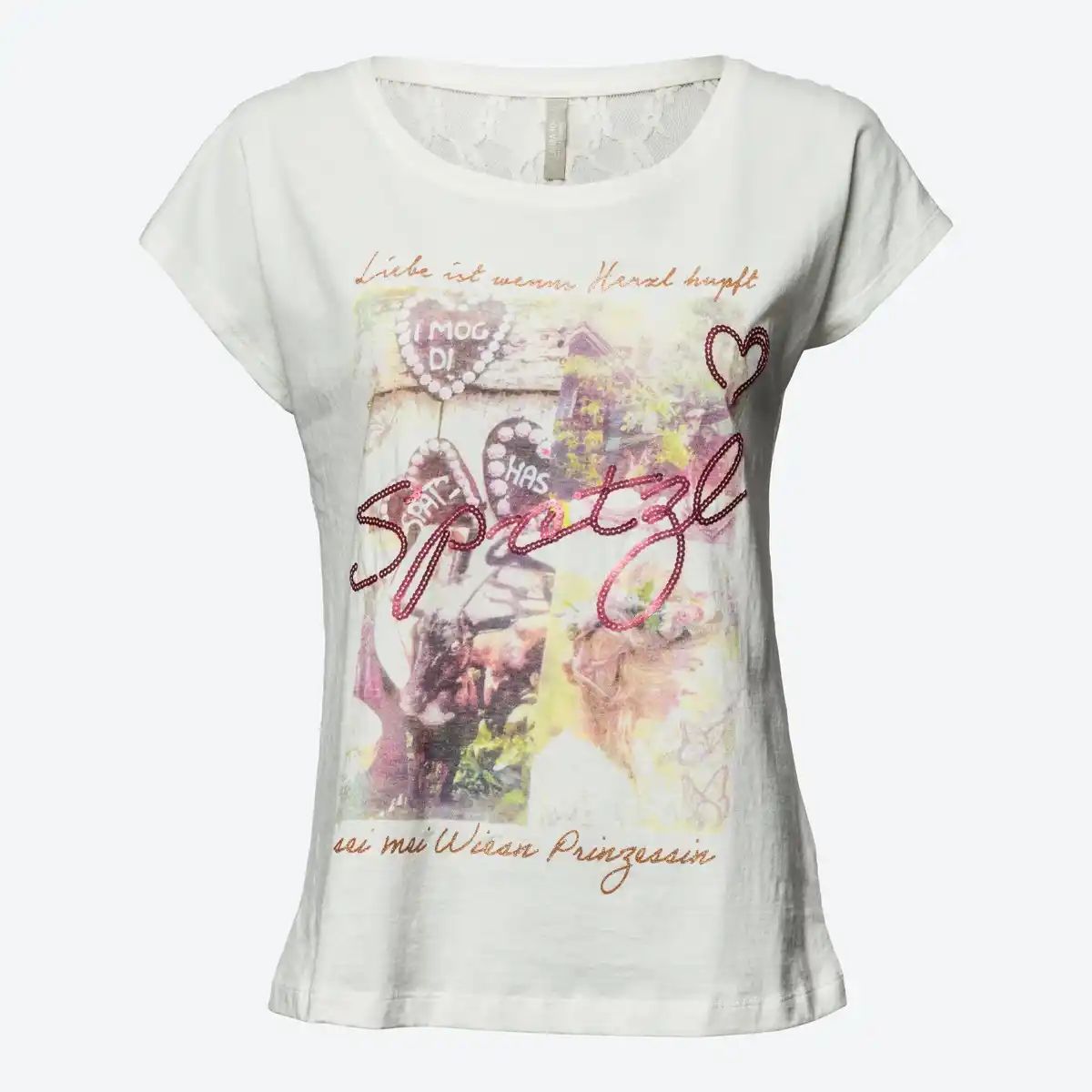 Bild 3 von Damen-Trachtenshirt mit Spitze am Rücken