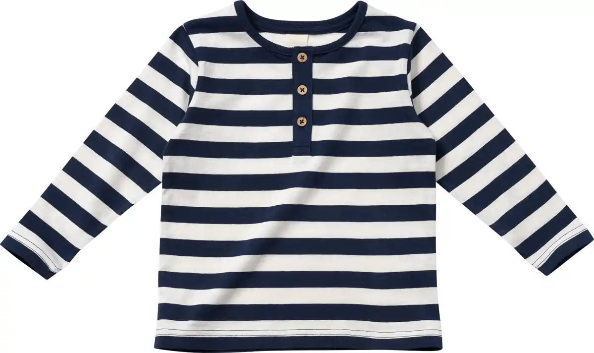 Bild 1 von ALANA Langarmshirt mit Ringel-Muster, blau & weiß, Gr. 110