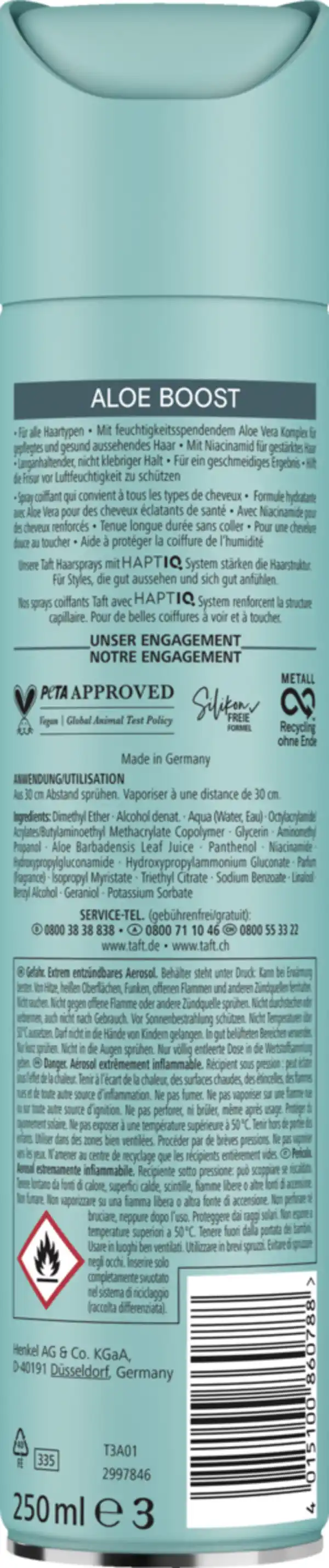 Bild 2 von Taft Haarspray Aloe Boost, 250 ml