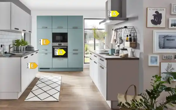 Bild 4 von Nobilia - Einbauküche Torna, seidengrau, inkl. Elektrogeräte