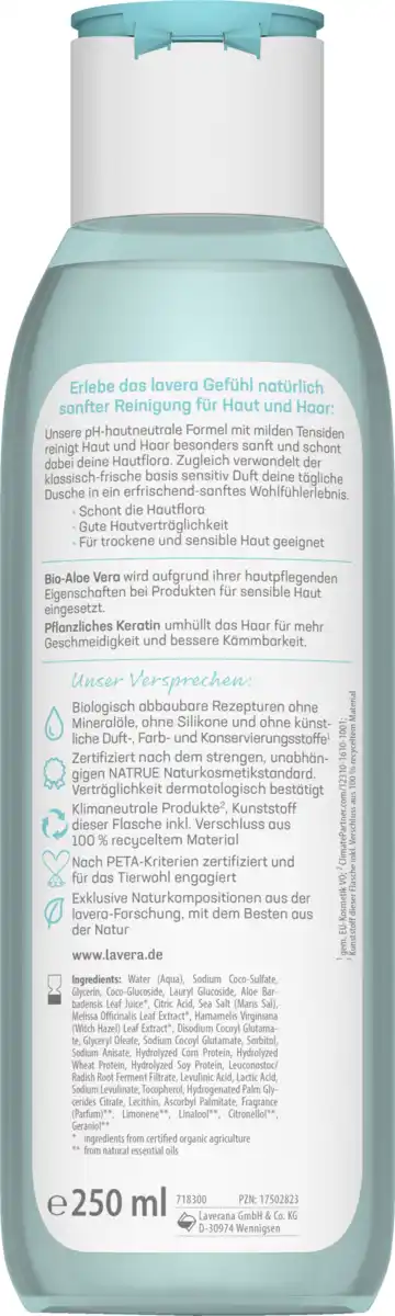 Bild 2 von lavera basis sensitiv 2in1 Pflegedusche, 250 ml