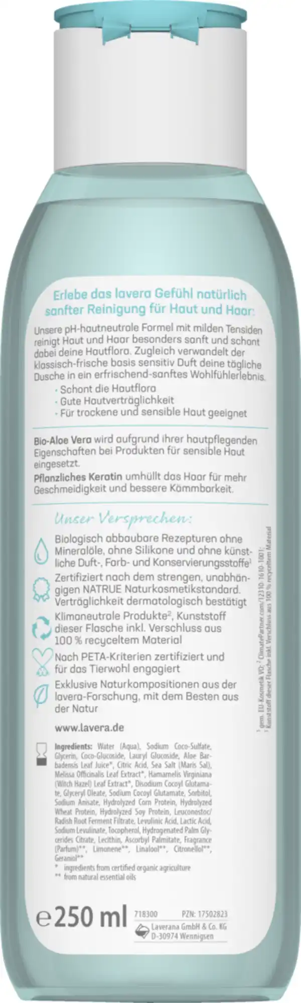 Bild 2 von lavera basis sensitiv 2in1 Pflegedusche, 250 ml