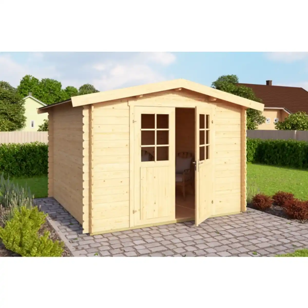 Bild 1 von Gartenhaus »Australien«, Holz, BxHxT: 333 x 250 x 280 cm (Außenmaße inkl. Dachüberstand), Wandstärke 28mm