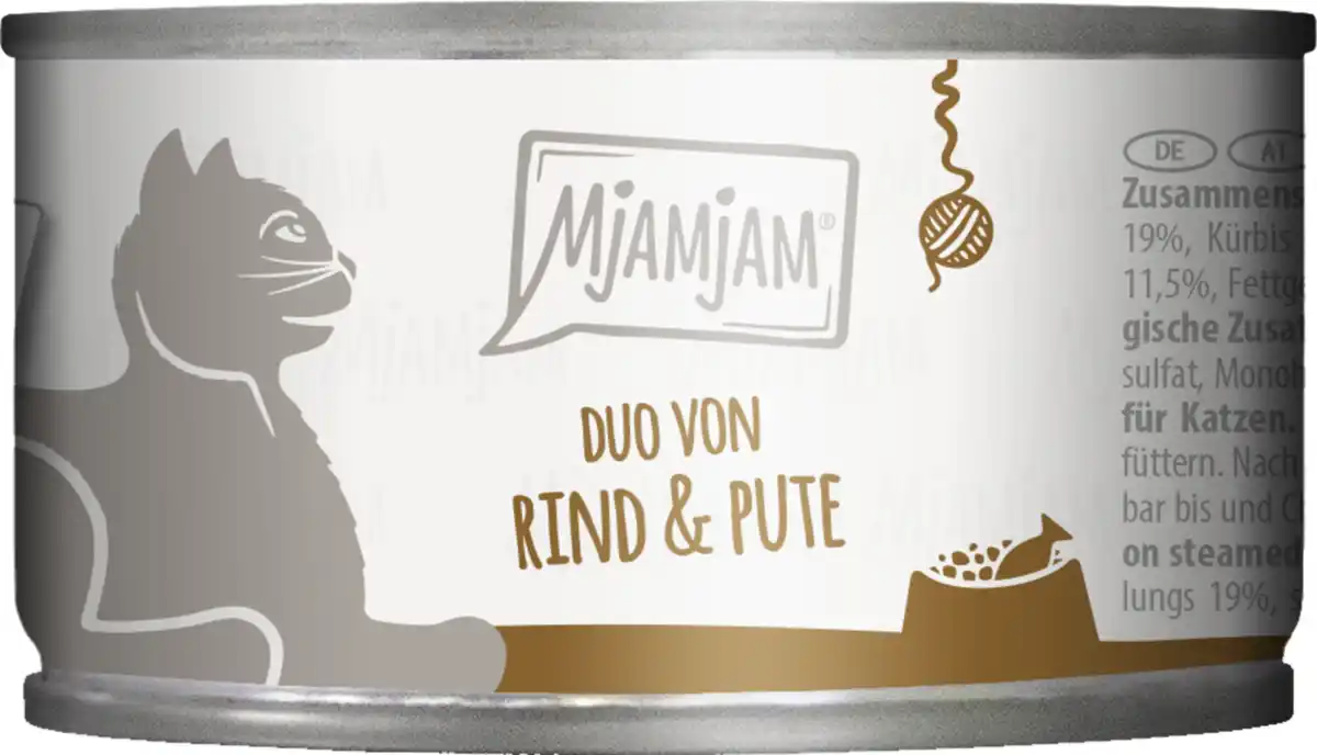 Bild 1 von MjAMjAM DUO von leckerem Rind & guter Pute an gedämpftem Kürbis, 100 g