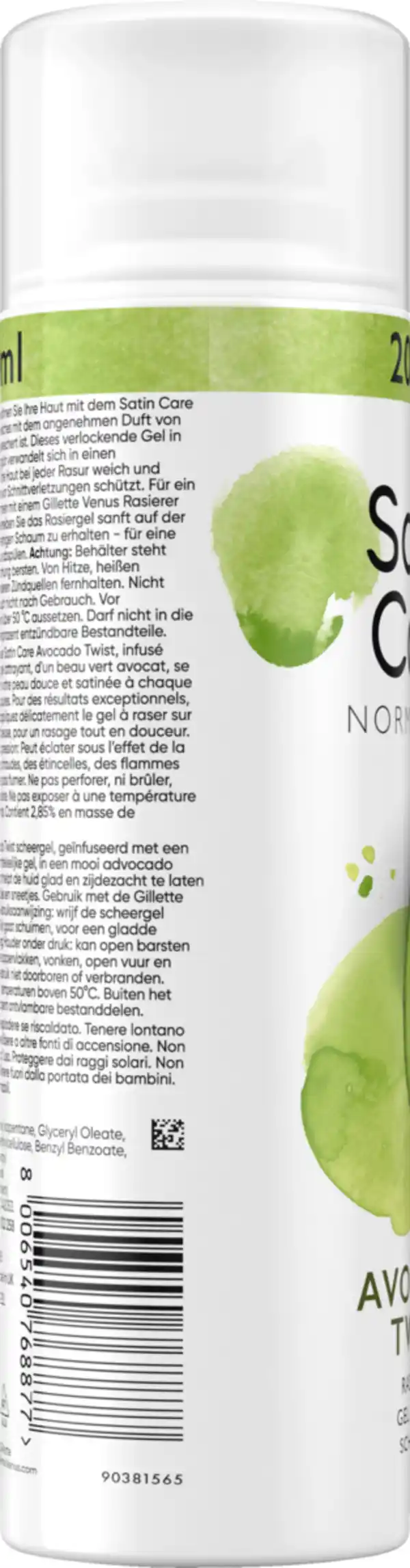 Bild 2 von Gillette Venus Satin Care Rasiergel Avocado, 200 ml